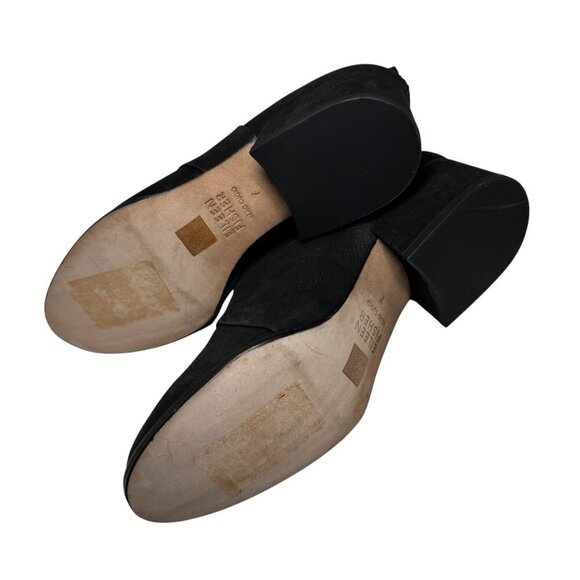 Eileen Fisher Womens Fayo Ankle Boots Booties Block Heel Black Leather Zip 7 NEW - Picture 7 of 7